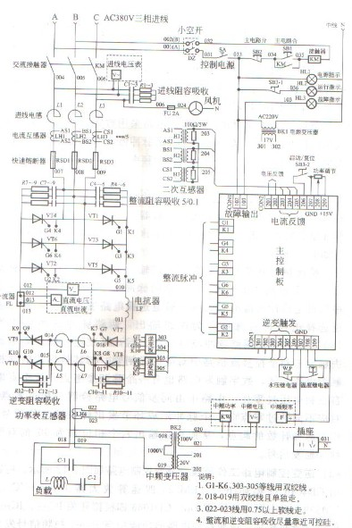 中频感应加热电源触发电路工作原理图 中频感应加热电源触发电路工作原理图